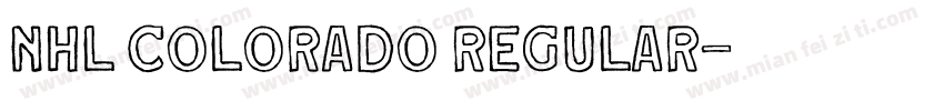 NHL Colorado Regular字体转换